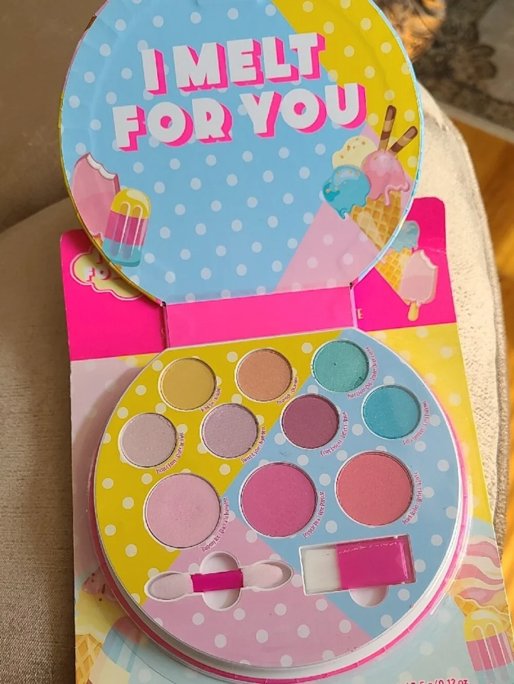 Smackers I Melt For You Shimmer Eyeshadow Palette - Pastel Pink & Blue